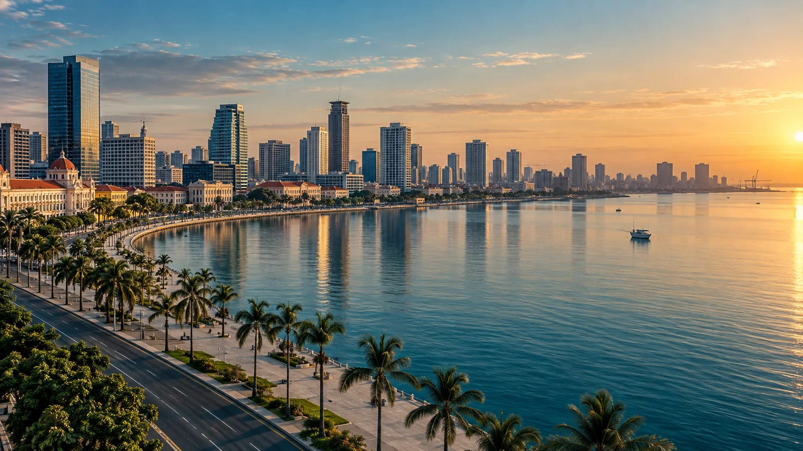 Luanda city view in natural travel light