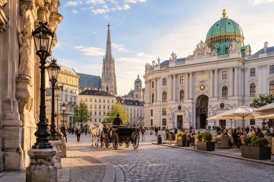Vienna city view in natural travel light