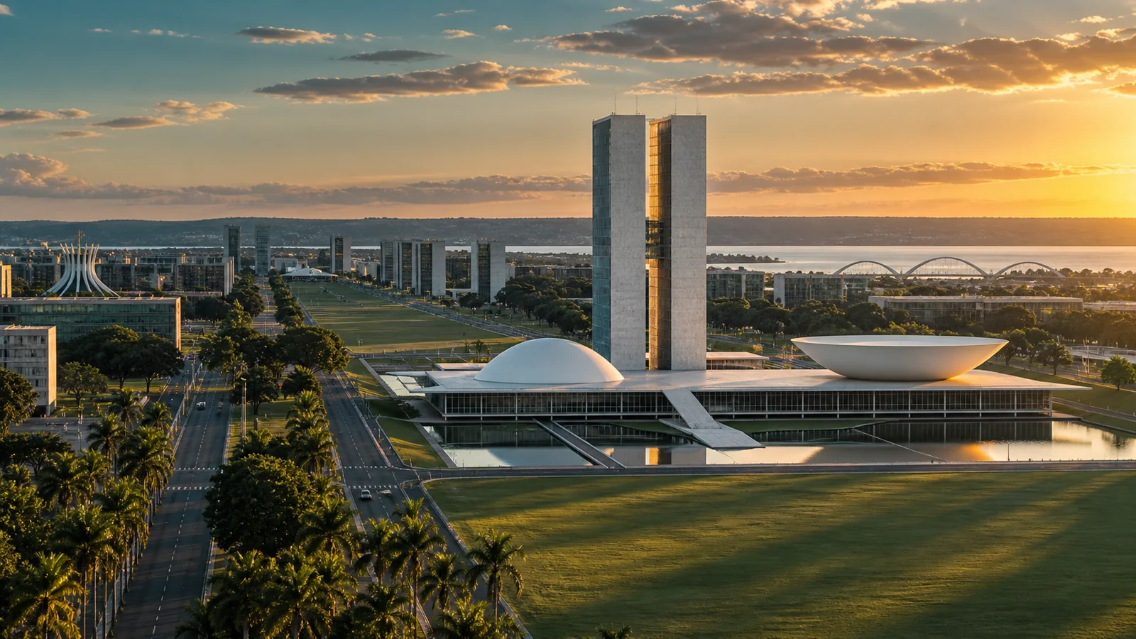 Brasília city view in natural travel light