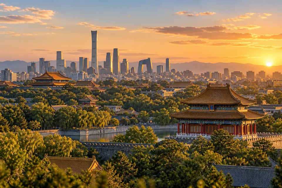 Beijing city view in natural travel light