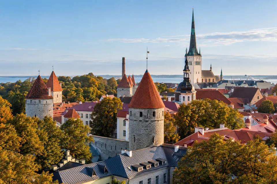 Tallinn city view in natural travel light