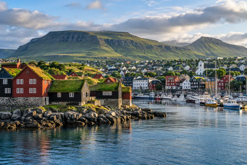 Torshavn city view in natural travel light