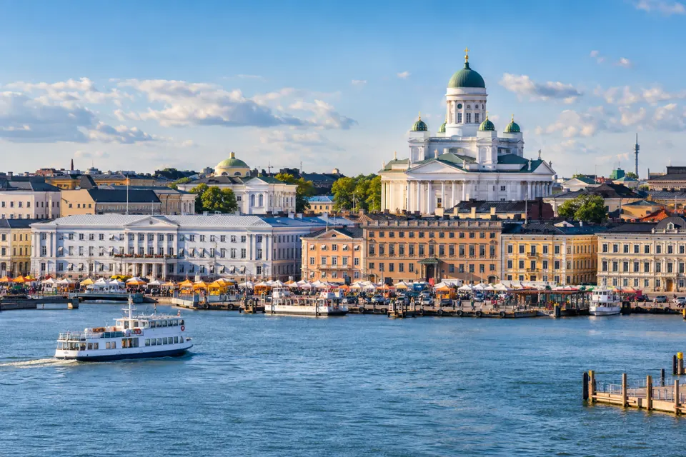 Helsinki city view in natural travel light