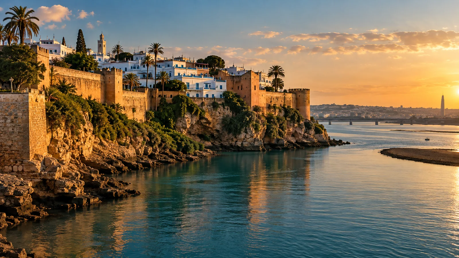 Rabat city view in natural travel light