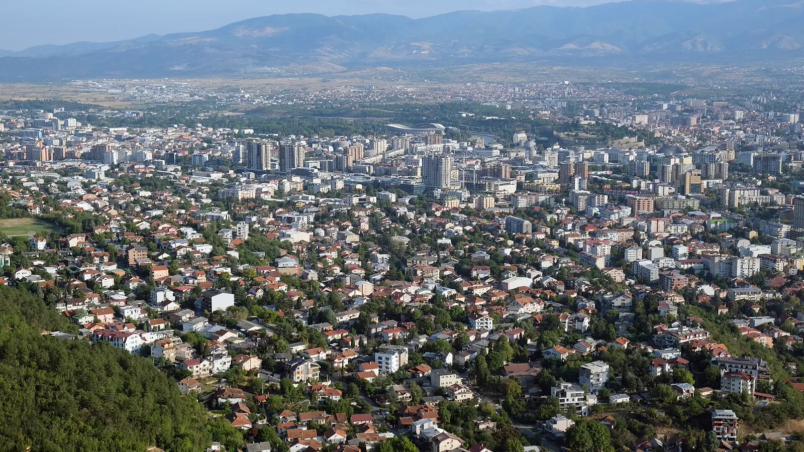 Skopje city view