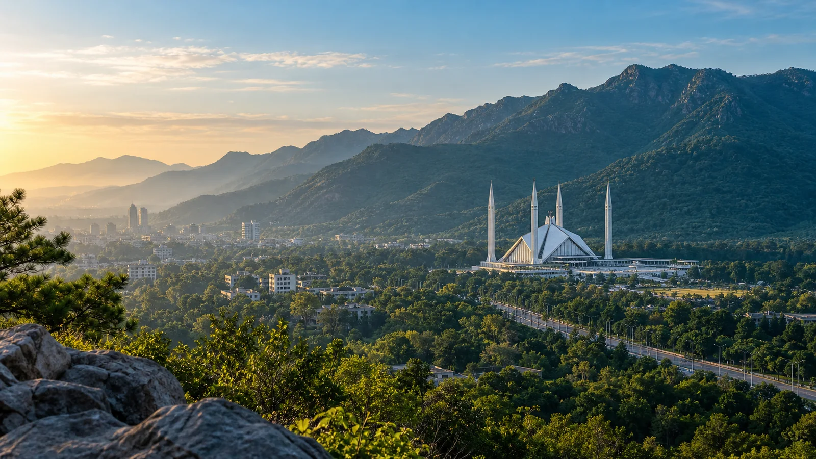 Islamabad city view in natural travel light