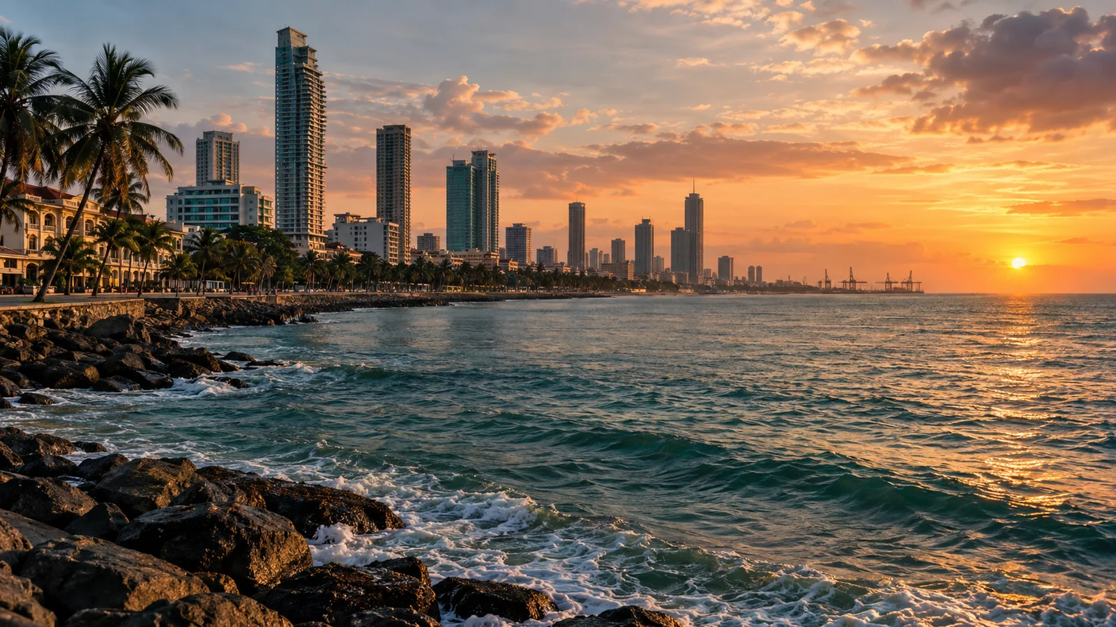 Colombo city view in natural travel light