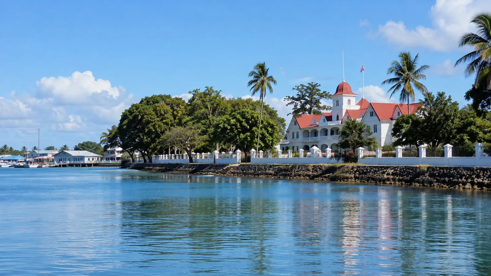 Nuku'alofa city view in natural travel light